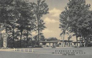 Dyer Indiana Rinehart Motel Antique Postcard J60765