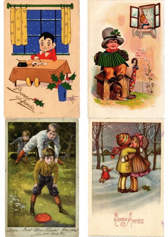 CHILDREN COMIC GREETINGS Mostly ARTIST SIGNED 2000 Vintage Postcards (L6149)