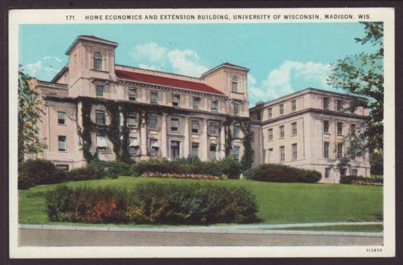 Home Economics,University of Wisconsin,Madison,WI Postcard 