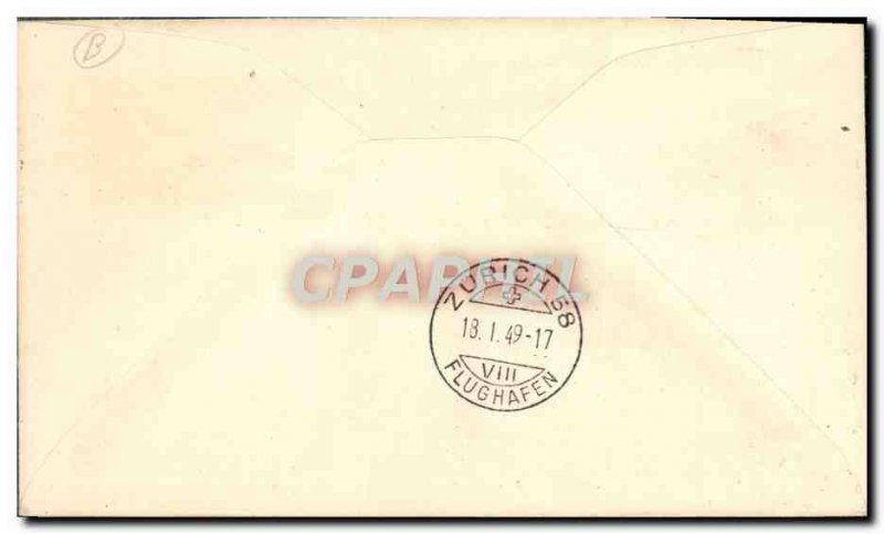 Letter US 1st Flight Washington Ski Zurcih January 17, 1949