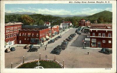 Murphy NC Valley River Avenue Bird's Eye View c1920 Old P...