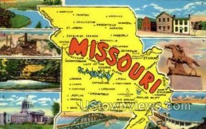 Missouri Map - Misc Postcard