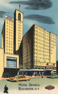 Vintage Postcard 1930's Hotel Seneca Building Rochester New York N.Y. Structure