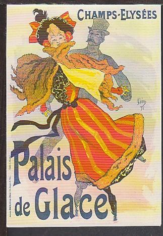 Palais de Glace Skating Rink Reproduction Postcard BIN 