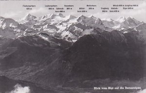 Switzerland Blick vom Rigi auf die Berneralpen Real Photo