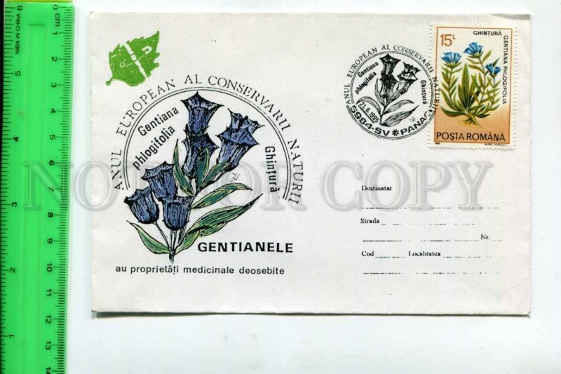 425231 ROMANIA 1995 year flowers Protection of Nature COVER