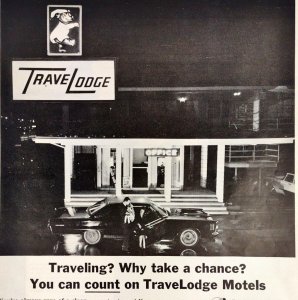 Vintage Travel Lodge Motel 1966 Print Advertisement Sleepy Bear