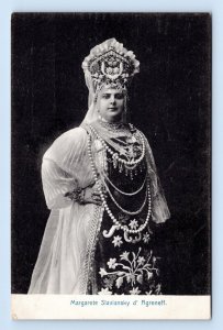 Russian Opera Singer Margarita Agreneva Slaviansky Portrait UNP DB Postcard D18