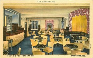 Missouri St Louis New Jefferson Hotel interior roadside 1940s Postcard 22-4577