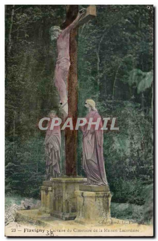 Old Postcard Flavigny Calvary Cemetery of the house Lacordaire