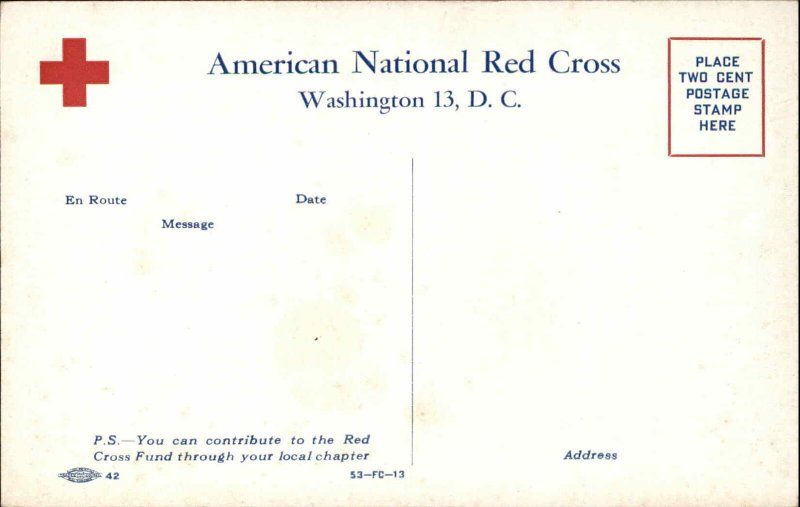 WASHINGTON DC American National Red Cross Ad Old Postcard