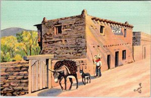 Postcard HOUSE SCENE Santa Fe New Mexico NM AM2317