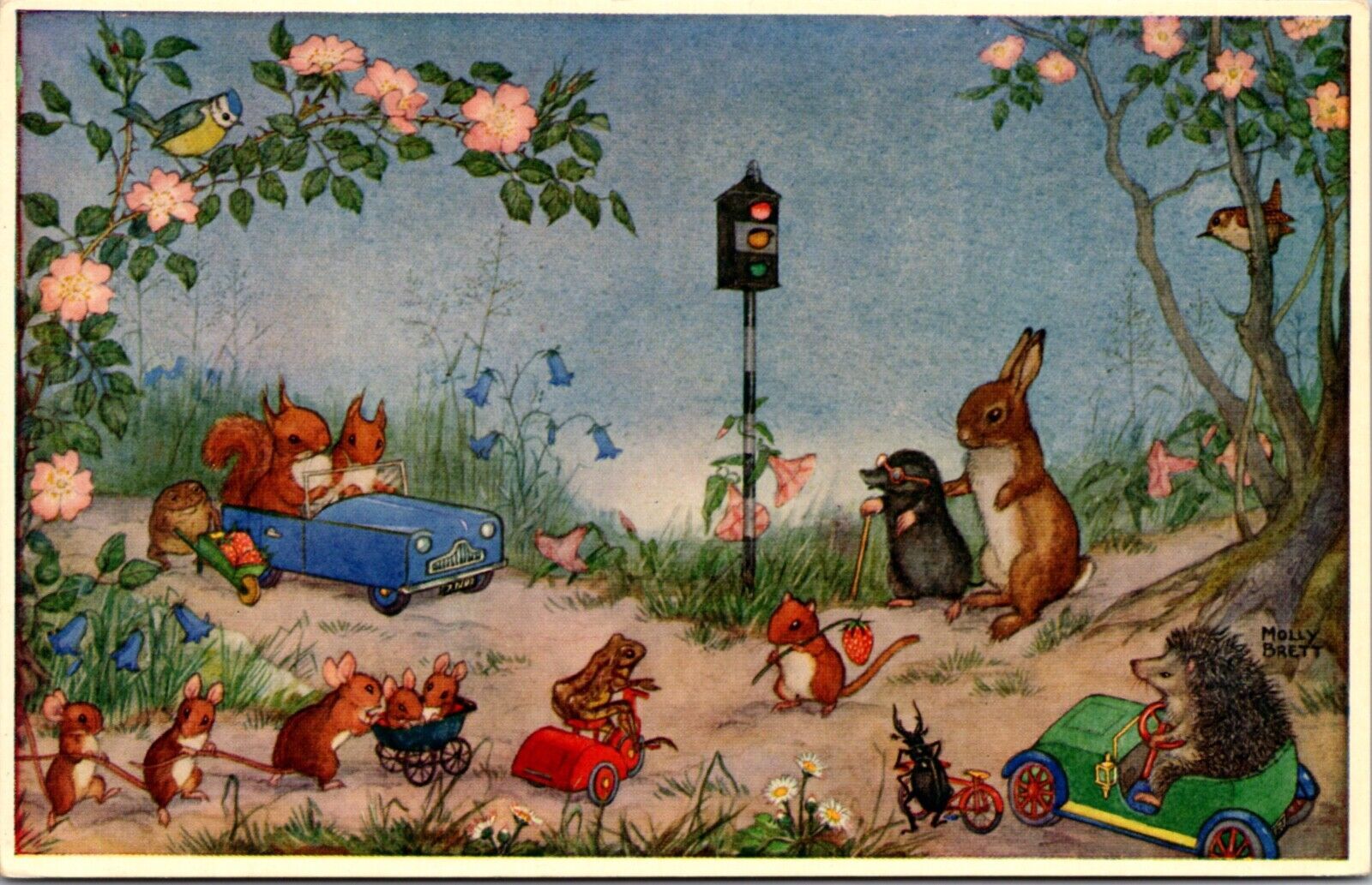 Molly Brett PC At The Traffic Lights Squirrels Mice Hedgehog Bunny Frog ...