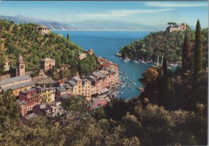 Italy Postcard - Portofino Panorama, Italian Riviera, Genoa, Liguria RRR1521