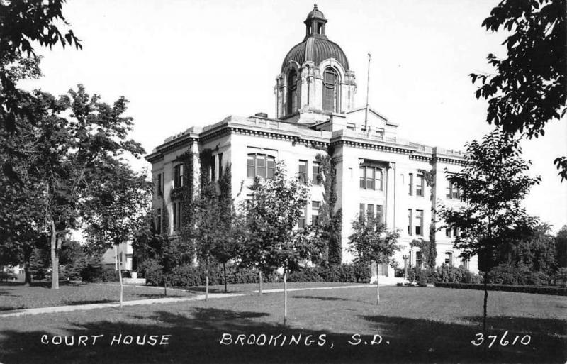 Brookings South Dakota Court House Real Photo Antique Postcard K54125