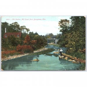 Postcard Old Pavilion Mill Creek Park Youngstown Ohio 1909