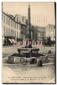 Postcard Old Toulouse Fountaine of St Stephen's Square