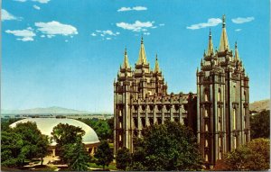 Temple Square Salt Lake City Utah UT Mormon Church Tabernacle VTG Postcard UNP 