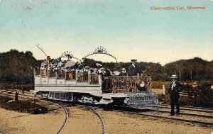 Open Air Observation Car Railroad Car Montreal Quebec Canada 1915 postcard