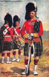 The Gordon Highlanders Review Order Harry Payne Tuck Postcard