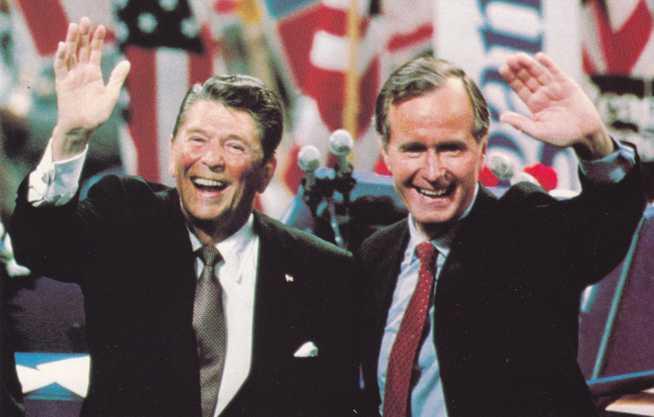 President Ronald Reagan and Vice President George Bush
