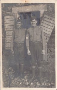 SINZIG GERMANY~UNITED STATES WW1 SOLDIERS~1919 REAL PHOTO POSTCARD