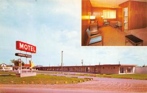 Sault Ste Marie Michigan 1960s Postcard Aaron Plaza Motel