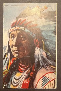 Mint USA Postcard Native American Indian Chief Red Cloud Portrait