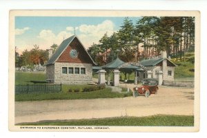 VT - Rutland. Evergreen Cemetery Entrance