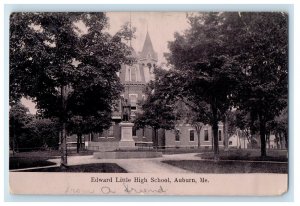 c1905 Edward Little High School Building Auburn Maine ME Unposted Postcard
