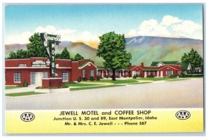 c1950's Jewell Motel And Coffee Shop Montpelier Idaho ID Vintage Postcard