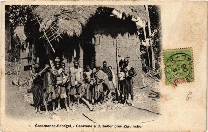 CPA 4 CASAMANCE Caravave a DJIBELLOR pres ZIGUINCHOR SÉNÉGAL (670841)