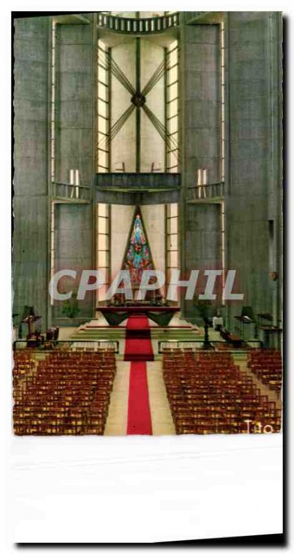 Old Postcard Royan inside Notre Dame church