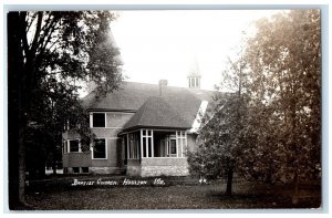 c1950's Baptist Church Steeple Houlton Maine ME Unposted RPPC Photo Postcard