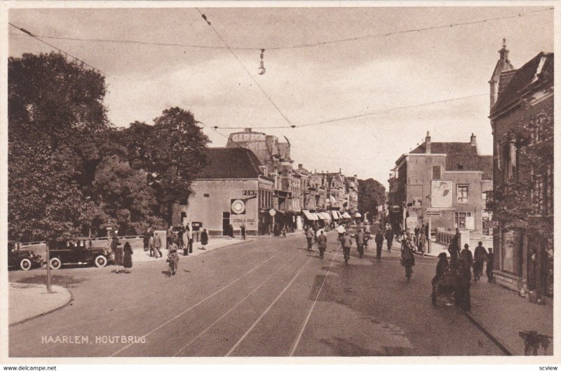 Street view, Haarlem, Houtbrug, Netherlands, 1910s