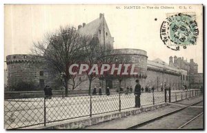 Postcard Old Nantes View Du Chateau