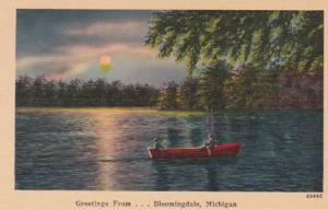 Michigan Greetings From Bloomingdale 1950