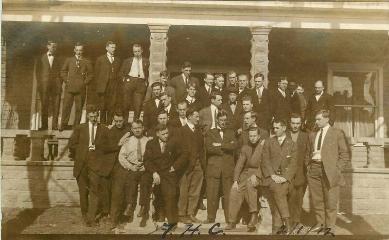 ASO's Mens Graduating Class RPPC Photo Postcard 6527