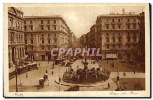 Postcard Old Napoli Piazza della Borsa