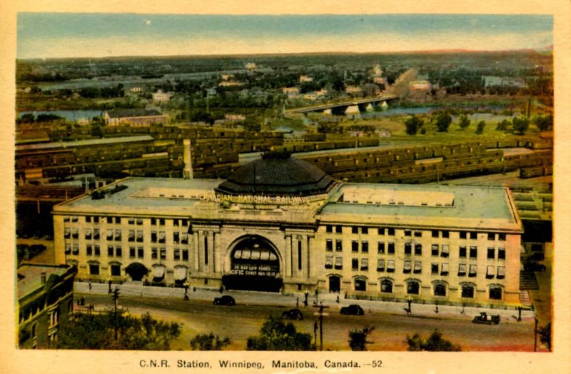 Canada - Manitoba, Winnipeg. Canadian National Railway Station