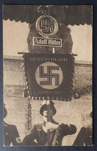 GERMANY THIRD 3rd REICH PROPAGANDA CARD ADOLF HITLER LIEBSTANDARTE UK REPRINT??