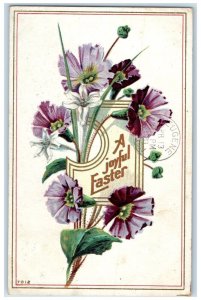 1911 Easter Flowers DPO Clifton Oregon OR Embossed Posted Antique Postcard