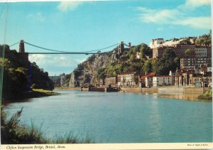 Postcard United Kingdom Clifton Suspension Bridge Bristol Avon River City 