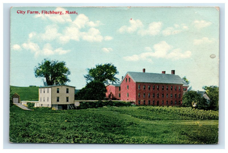 Fitchburg MA Early Postcard City Farm