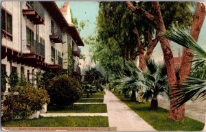 Riverside CA Hotel Glenwood East WingHand-Colored Postcard c1915