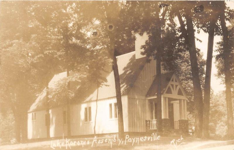 D47/ Paynesville Minnesota Mn Real Photo RPPC Postcard '48 Lake Koronis Assembly