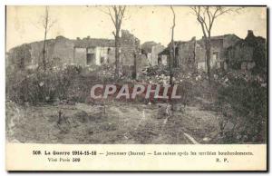 Old Postcard militaria Jonchery War Ruins after the terrible bombing