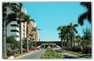 1970 El San Juan Hotel Isla Verde Exterior Street San Juan Puerto Rico Postcard