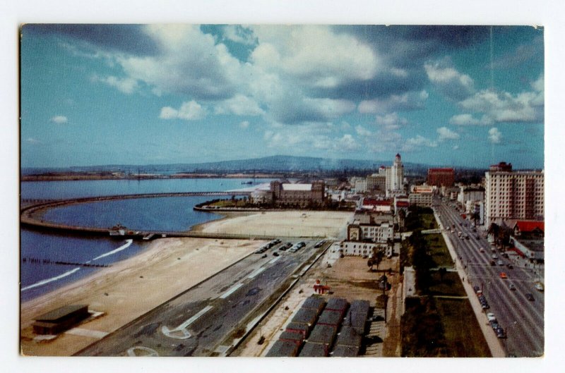 Postcard Long Beach California Ocean Blvd. Union Oil Company Standard View Card