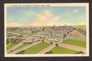 AKRON OHIO THE FIRESTONE TIRE & RUBBER COMPANY FACTORY 1940 VINTAGE POSTCARD